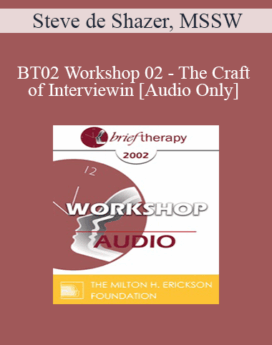 [Audio Only] BT02 Workshop 02 - The Craft of Interviewing - Steve de Shazer, MSSW
